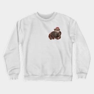 Flower Cower Cat Crewneck Sweatshirt